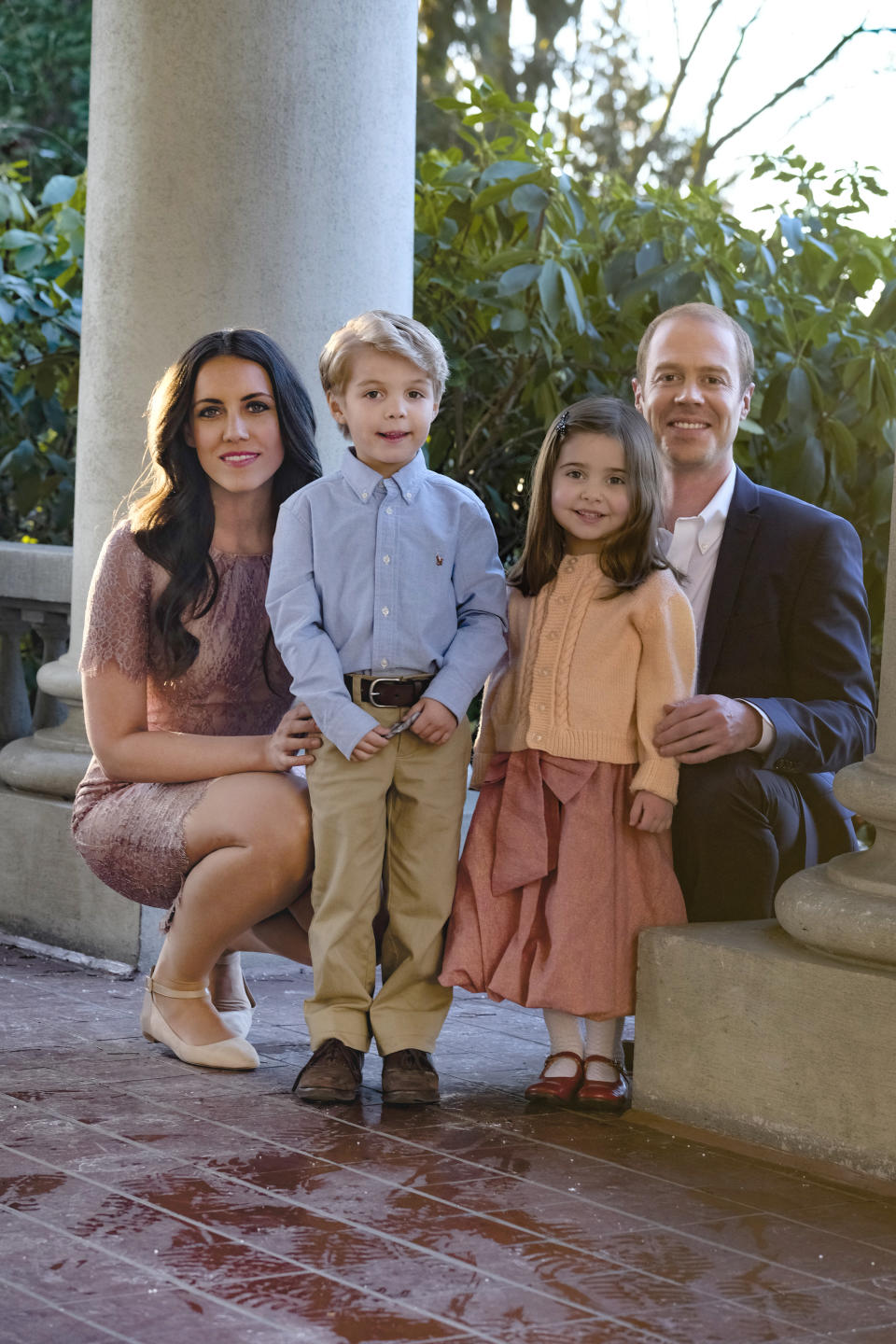 Preston Karwat and Briella Wintraub co-star as Prince George and Princess Charlotte. (Photo: Courtesy of Lifetime)