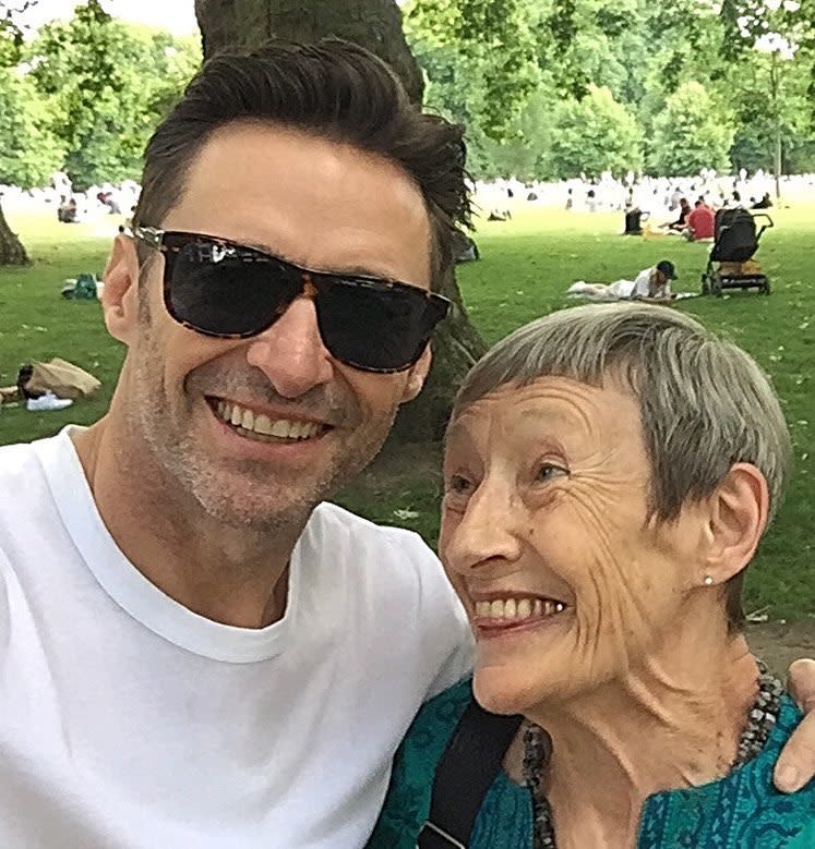 Hugh Jackman and his mum.