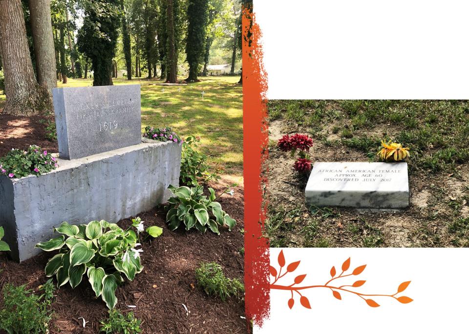 In 1896 the Tucker family cemetery was purchased by Thomas Tucker and five other men for $100. It's a place that had long been used by the Tucker family and is being preserved for generations to come. The new gravestone honors a woman whose remains were found a few years ago.