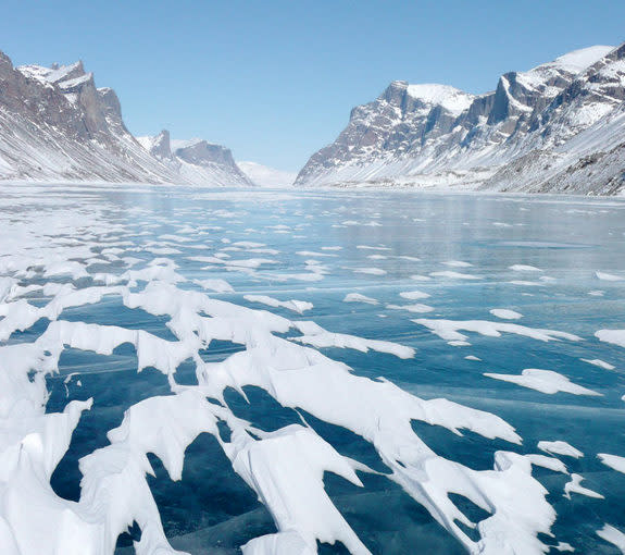 The glaciers of Canada's Baffin Island (Ayr Lake shown here) reacted rapidly to past climate change, providing a rare glimpse into glacier sensitivity to climate events, scientists reported in the Sept. 13, 2012 issue of Science.