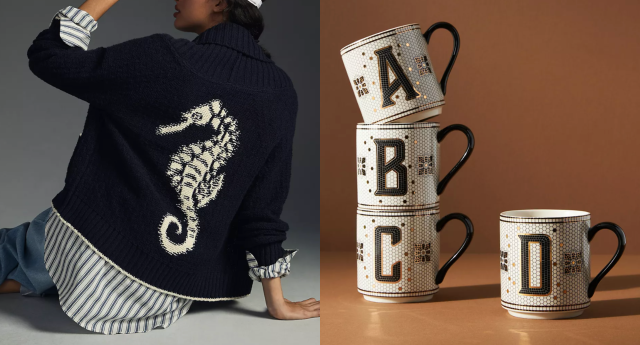 Anthropologie's Festive Bistro Tile Monogram Mug a Must-Have - Parade