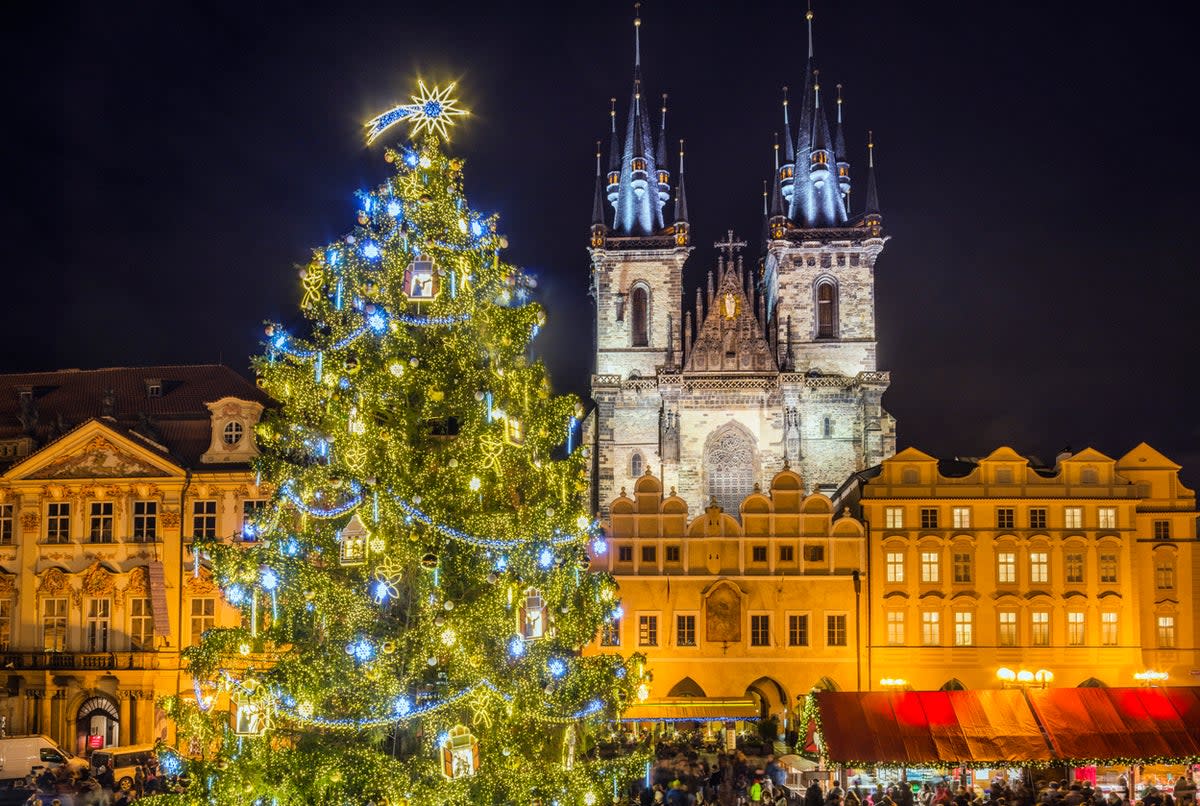 Prague’s traditional Christmas market illuminates the Old Town Square until 6 January 2024 (Getty Images/iStockphoto)