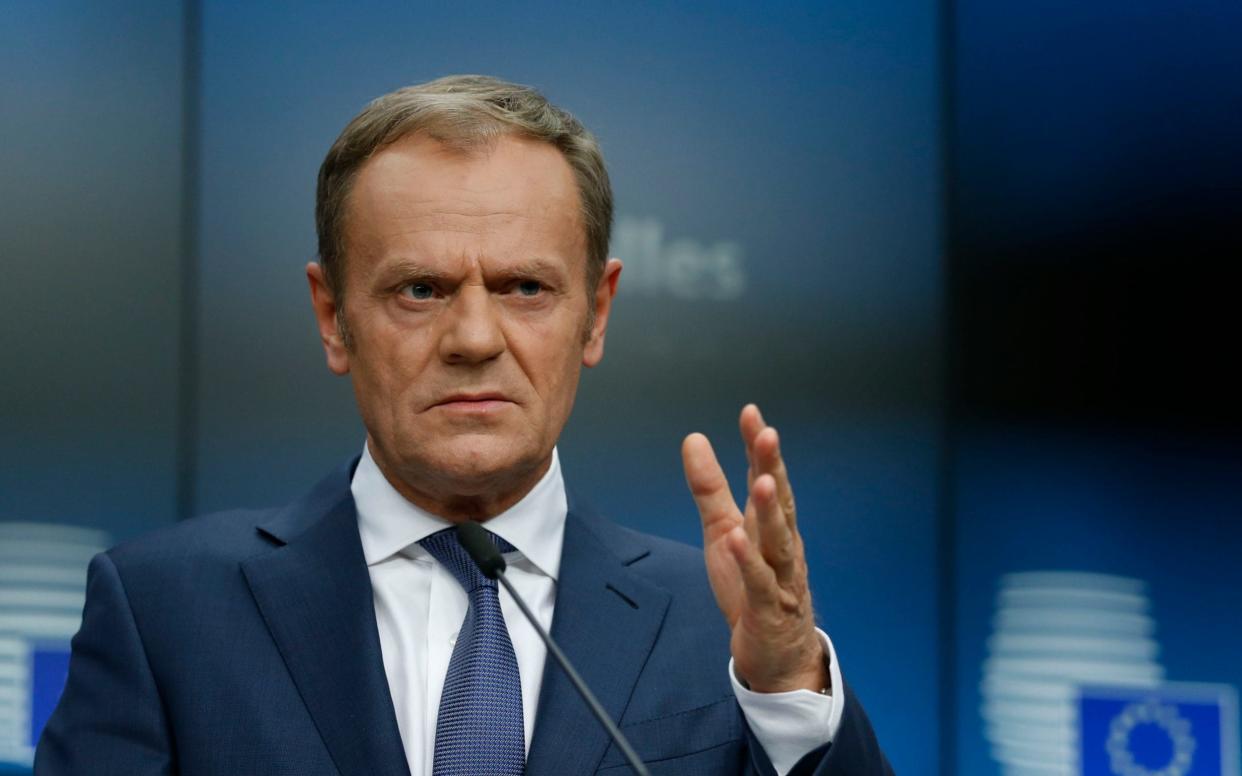 Donald Tusk, the president of the European Council, said the whole Brexit deal was at risk. - REUTERS