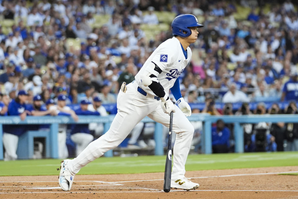 洛杉磯道奇日籍二刀流好手大谷翔平。（AP Photo/Ashley Landis）