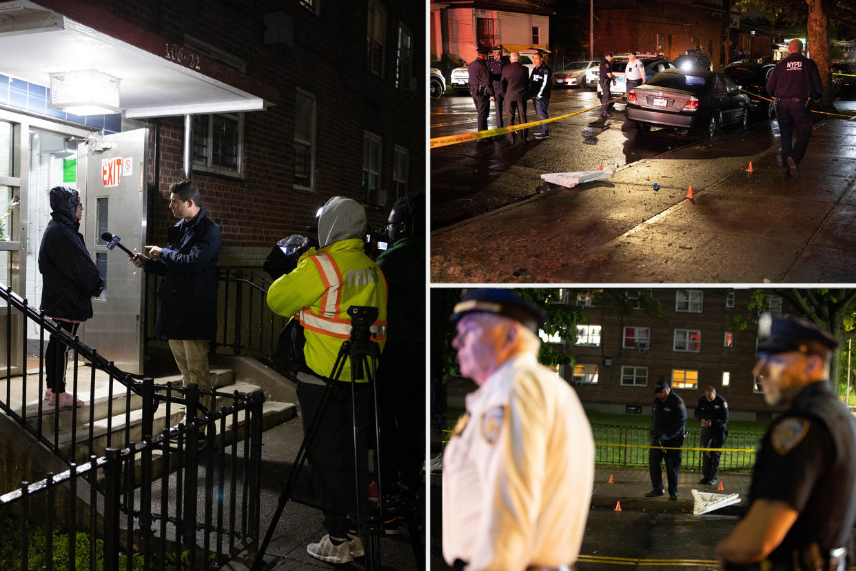 Police officers at a crime scene