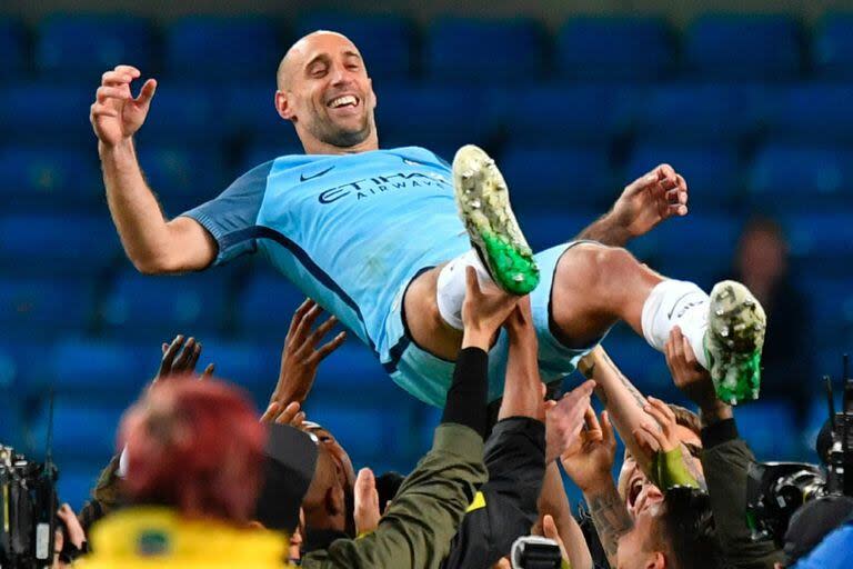 Pablo Zabaleta fue el primer argentino en jugar en Manchester City y llegó a ser capitán