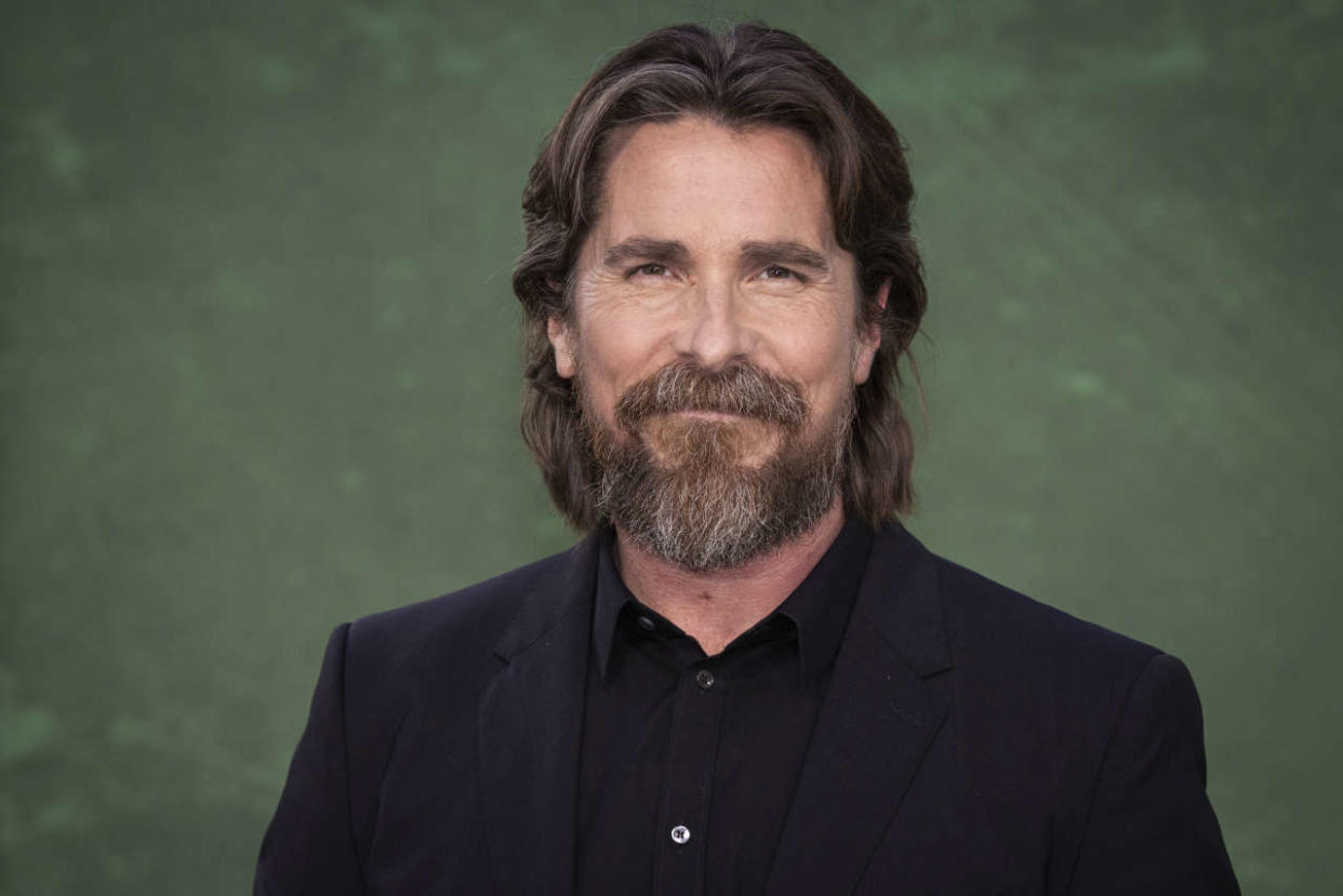 Christian Bale poses for photographers upon arrival for the premiere of the film 'Amsterdam' in London, Wednesday, Sept. 21, 2022. (Photo by Vianney Le Caer/Invision/AP)