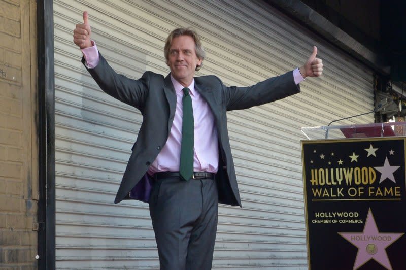 Hugh Laurie attends his Hollywood Walk of Fame ceremony in 2016. File Photo by Jim Ruymen/UPI