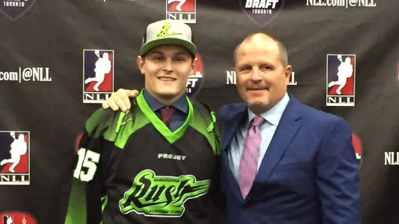 Saskatchewan Rush coach and general manager selects son first overall in draft