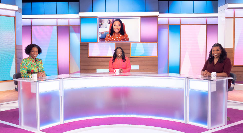 Charlene White, Judi Love, Brenda Edwards, and Kelle Bryan on the first all Black panel on ITV's Loose Women. Photo: ITV