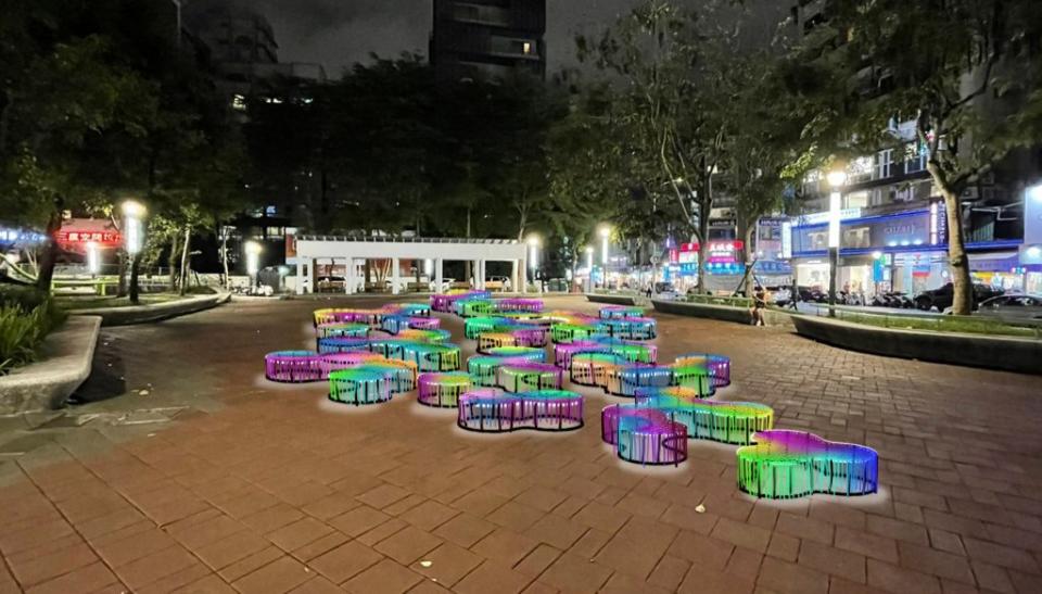 二０二三台灣燈會「在台北發光」光展區十六件吸睛作品曝光。（北市觀傳局提供）
