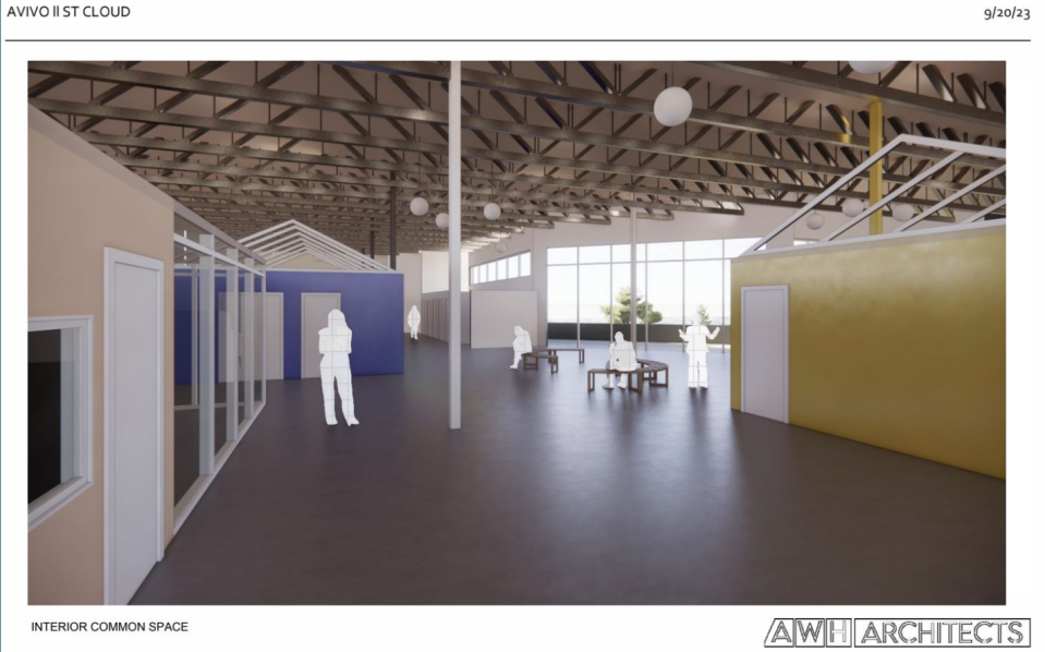 A rendering from the March 11 city council packet shows what the inside of Avivo Village might look like if approved by St. Cloud city council to lease 3100 1st St. S. from the city.