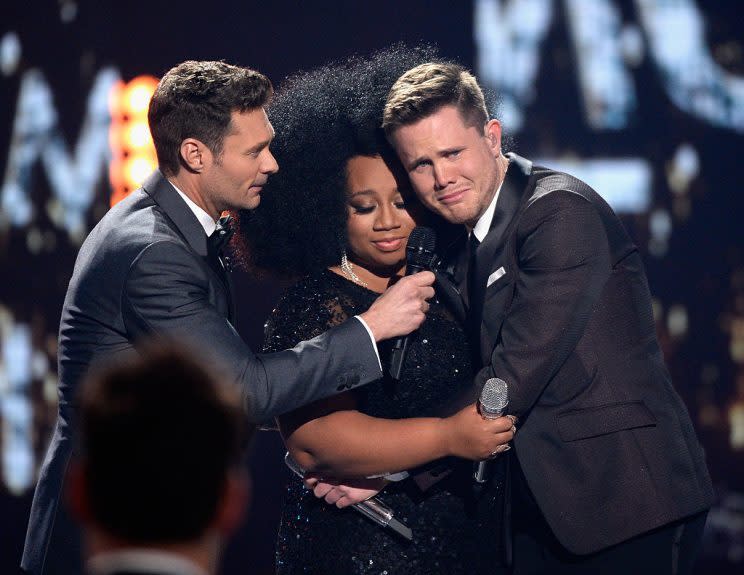 Onstage at the 'American Idol' farewell (photo: Kevork Djansezian/Getty Images)