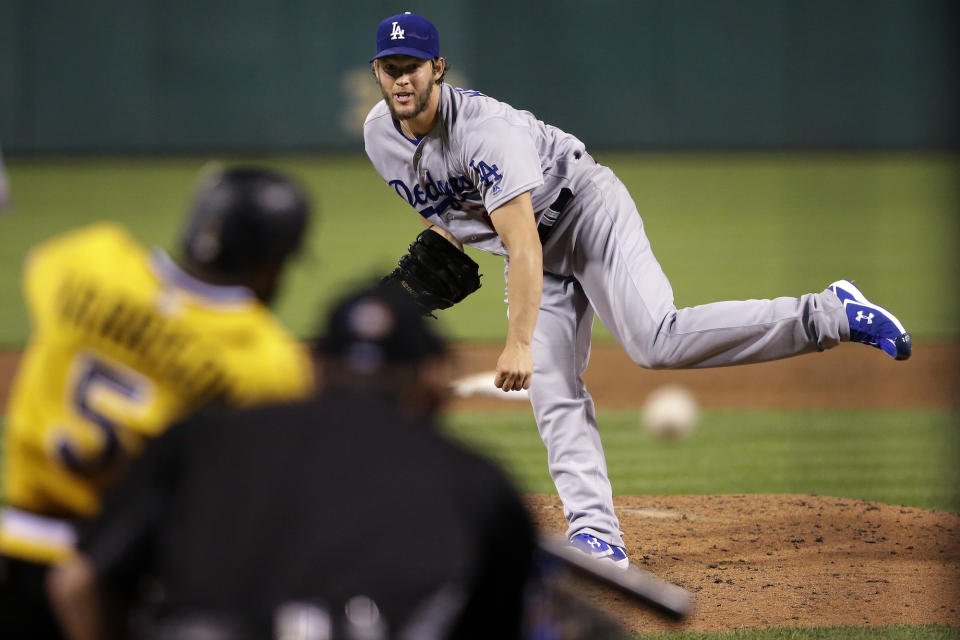 Clayton Kershaw's back injury could be bad news for the Dodgers. (AP Photo/Gene J. Puskar)