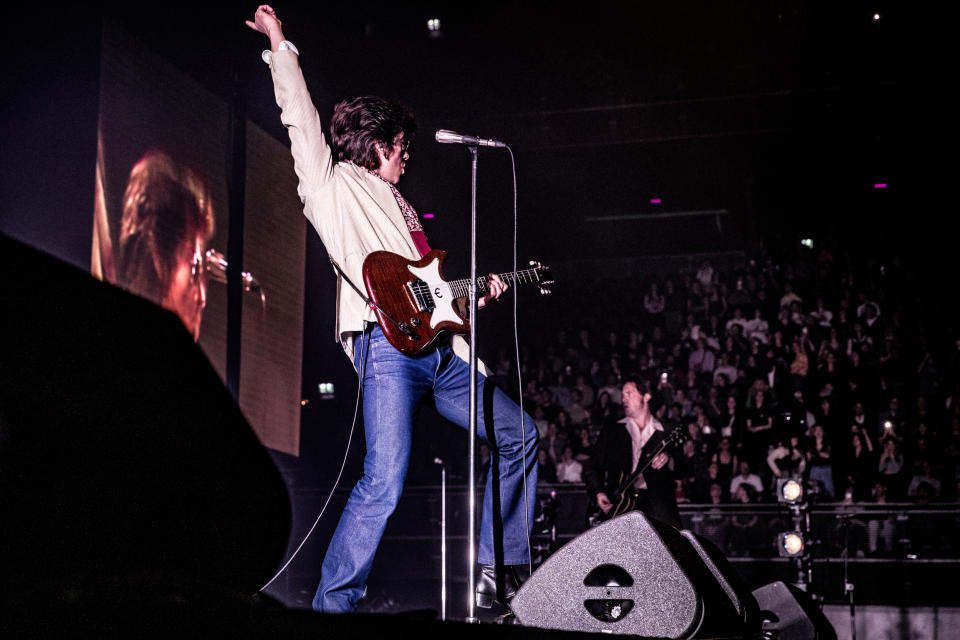 Alex Turner of Arctic Monkeys performs on stage at Ziggo Dome, Amsterdam, Netherlands 5th May 2023. (Photo by Paul Bergen/Redferns)