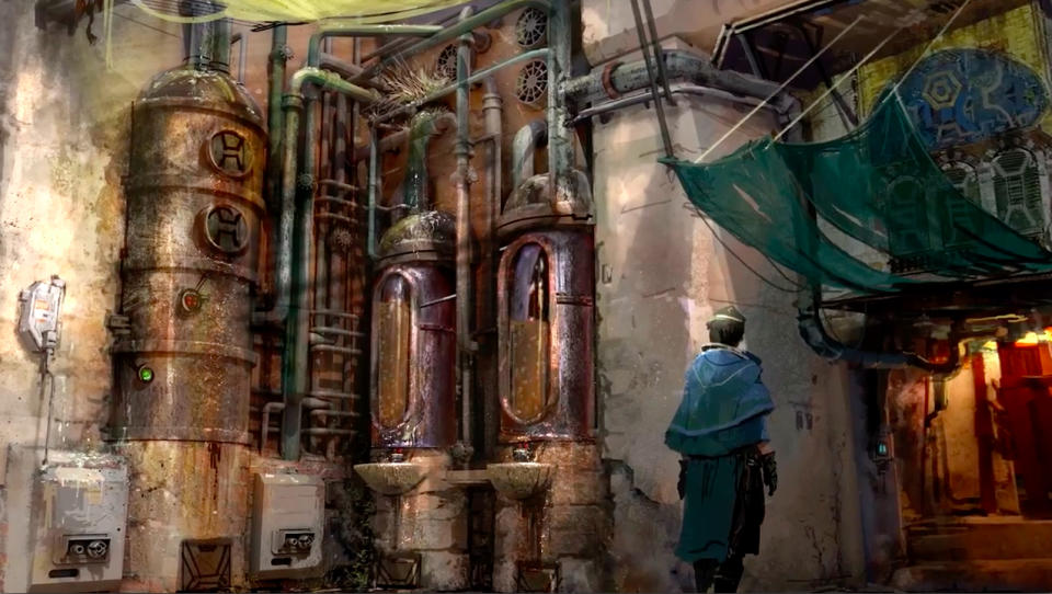 <p>Those tanks might contain a dianoga or other nasty beastie from the movies. (Credit: Disney Parks/Lucasfilm) </p>