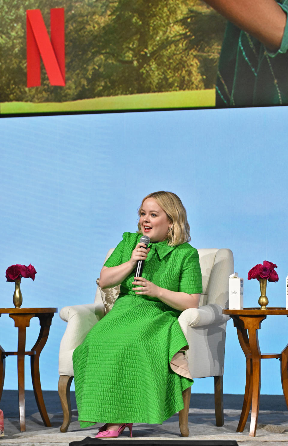 Nicola Coughlan attends Netflix's Bridgerton ATAS Official at Raleigh Studios Hollywood on May 15, 2022