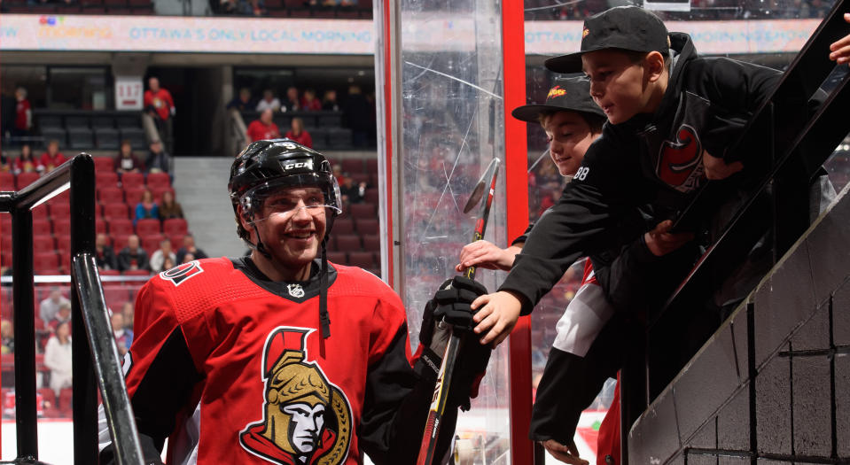 When his contract was compared to that of Roberto Luongo, Ottawa's Bobby Ryan had some fun with his response to reporters. (Photo by Matt Zambonin/NHLI via Getty Images)