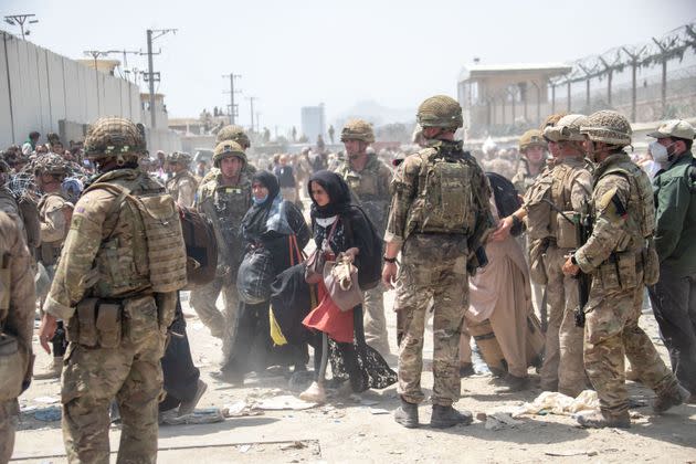 British and US military engaged in the evacuation of people out of Kabul, Afghanistan.  (Photo: MoD via PA Media)