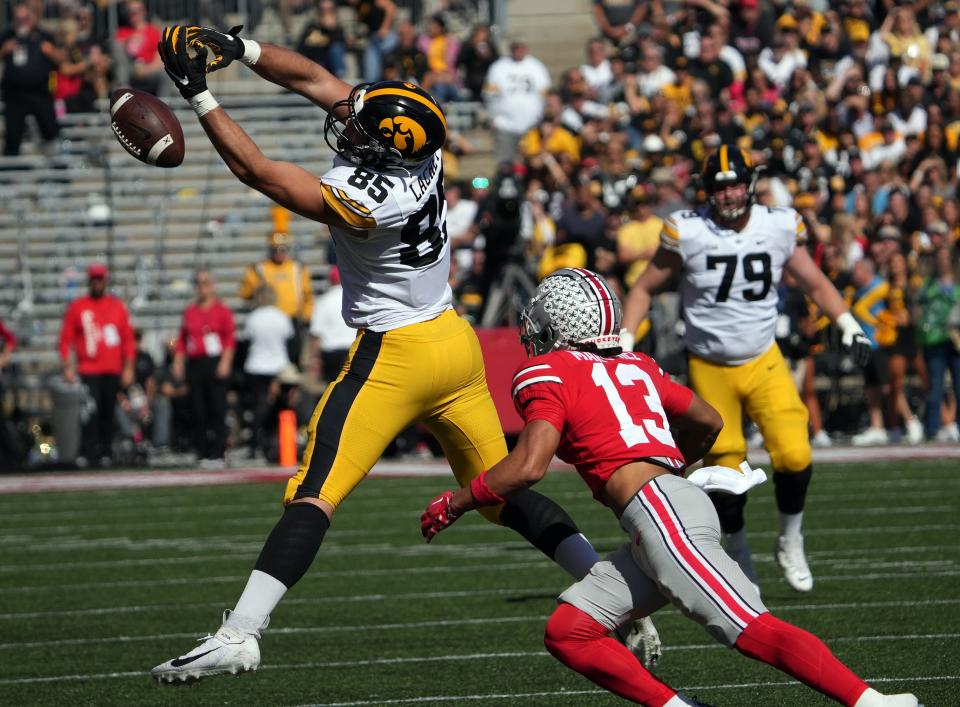 Grandview Heights graduate Luke Lachey plays tight end for Iowa.