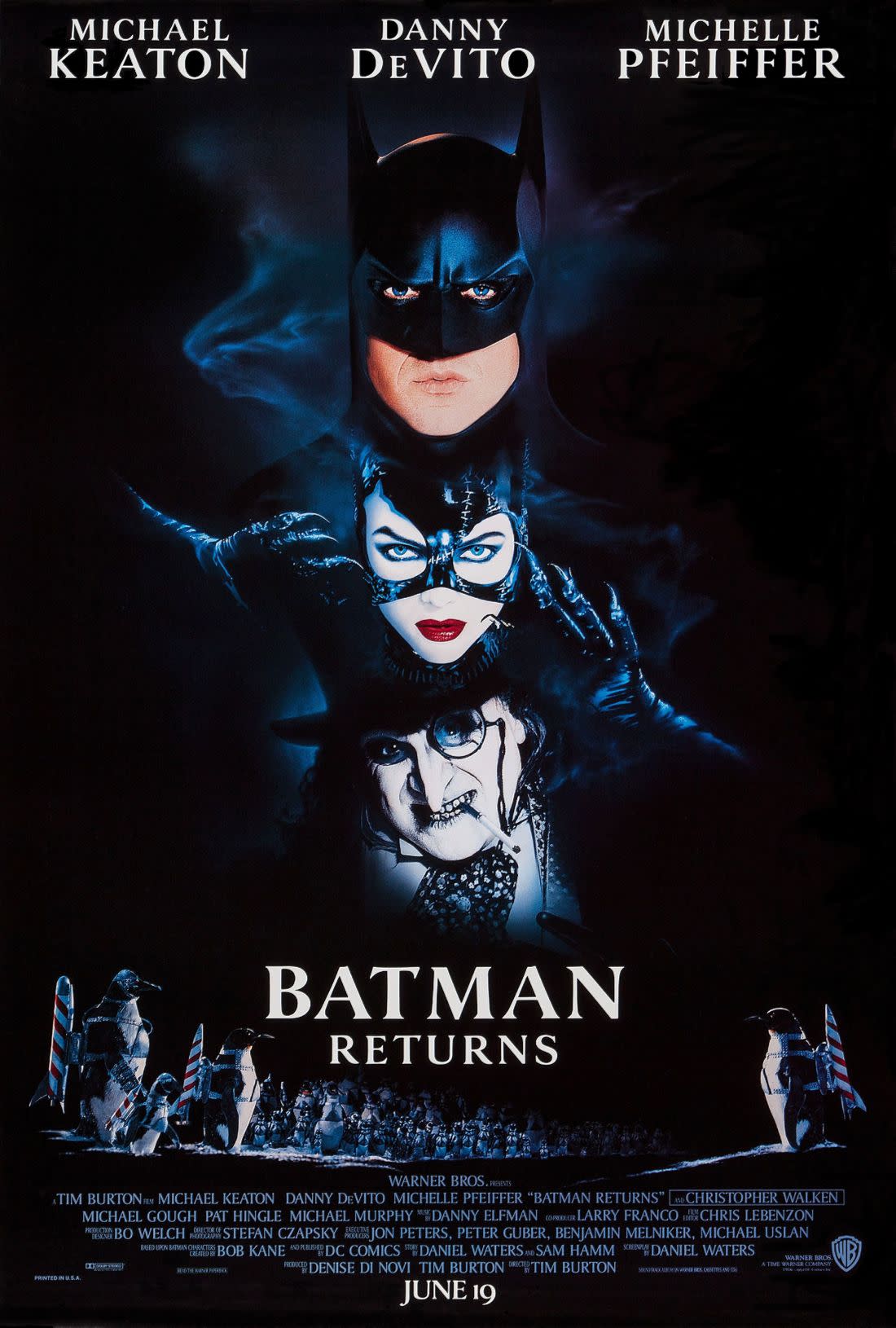 Movie poster for the 1992 film, Batman Returns