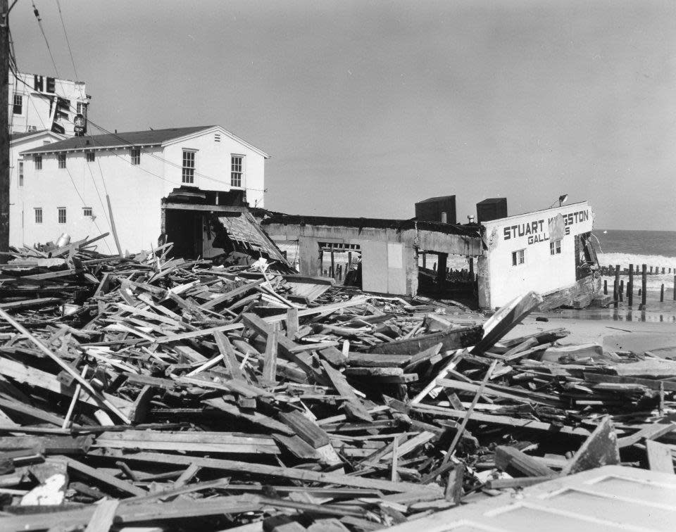 Stuart Kingston Gallery after the Ash Wednesday Storm of 1962, which destroyed several buildings along the coast in Rehoboth Beach.