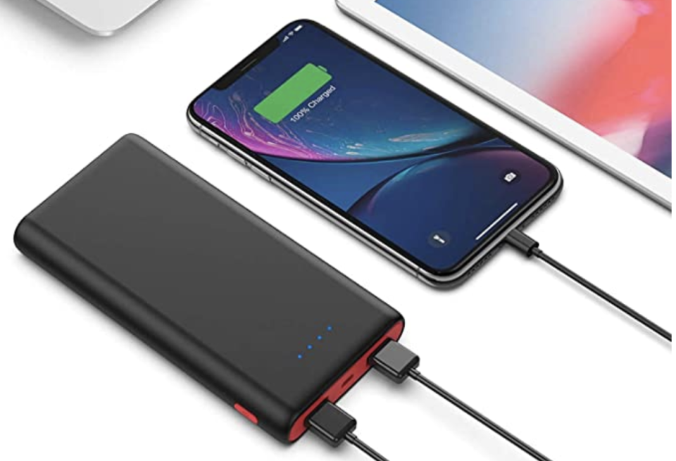 Charge two devices on the go. (Photo: Amazon)