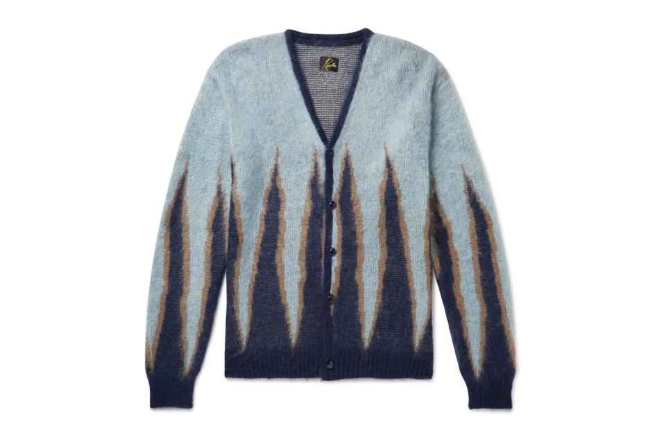 Needles intarsia mohair-blend cardigan (was $425, 30% off at checkout)