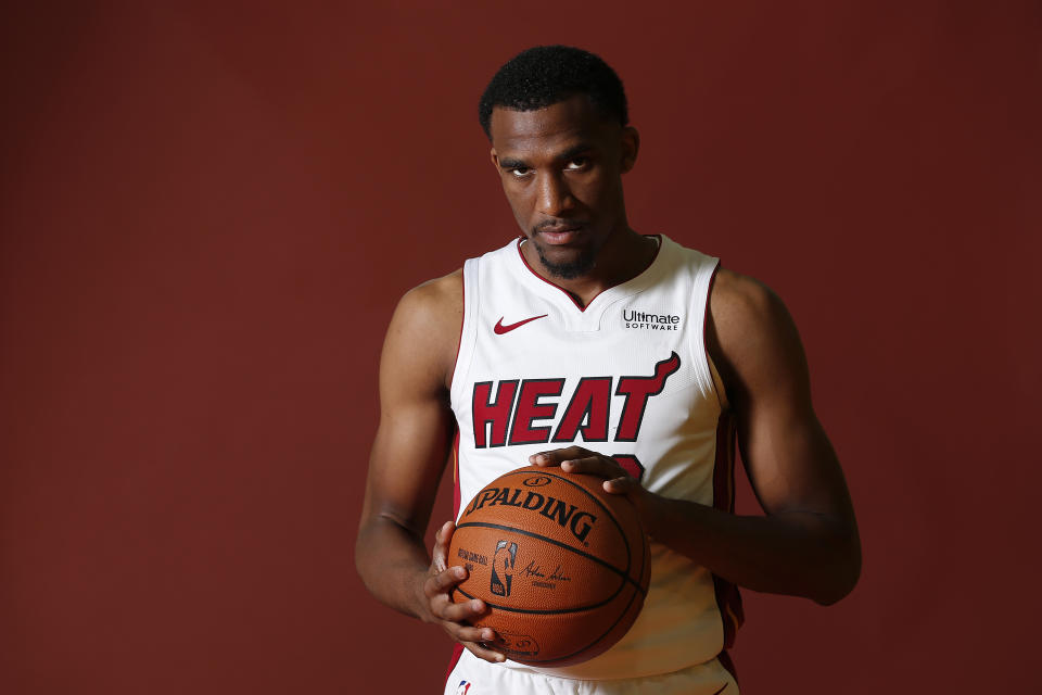 Jeremiah Martin poses for a portrait during Heat media day on Sept. 30, 2019, in Miami. (Photo by Michael Reaves/Getty Images)