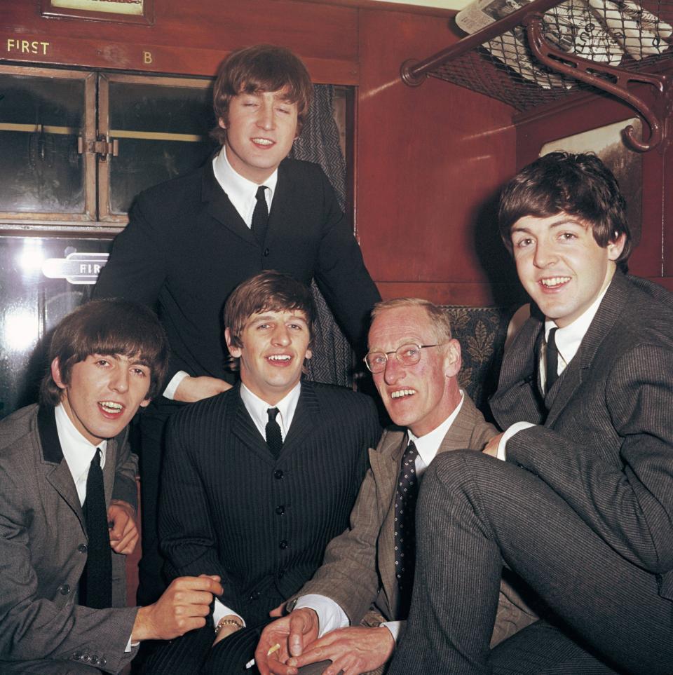 Brambell while filming A Hard Day’s Night with the Beatles, 1964 - Getty