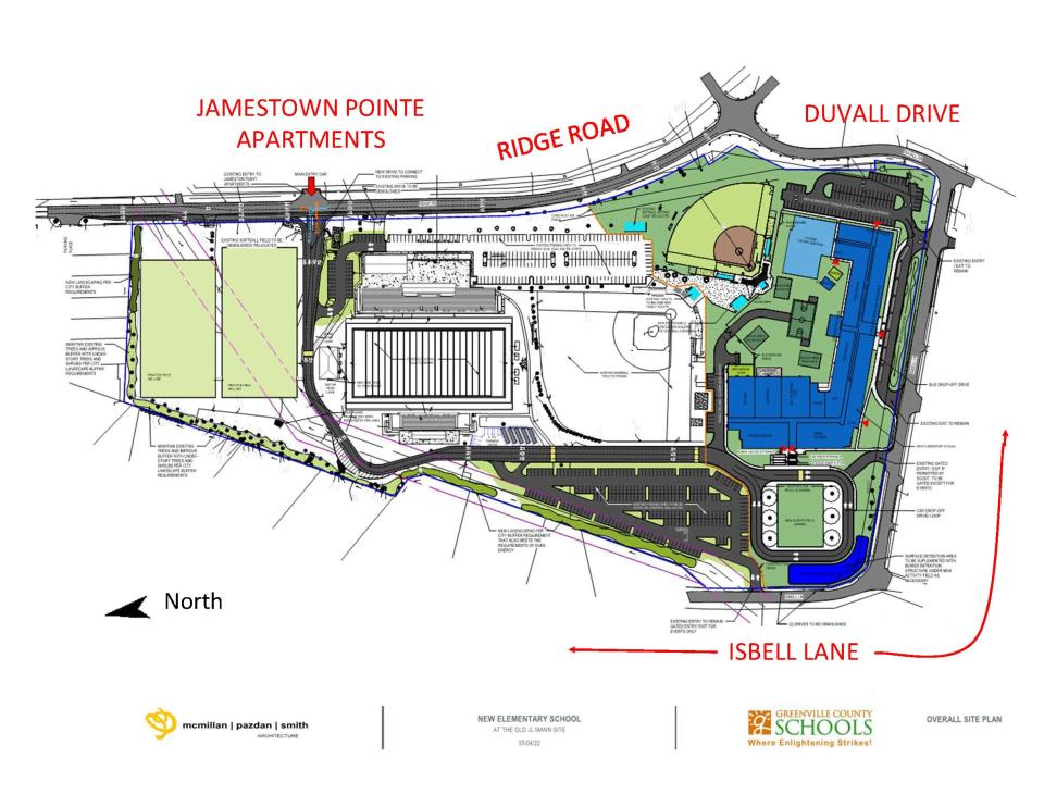 Pictured are renderings for Greenville County Schools' new elementary school located on 61 Isbell Lane in Greenville.