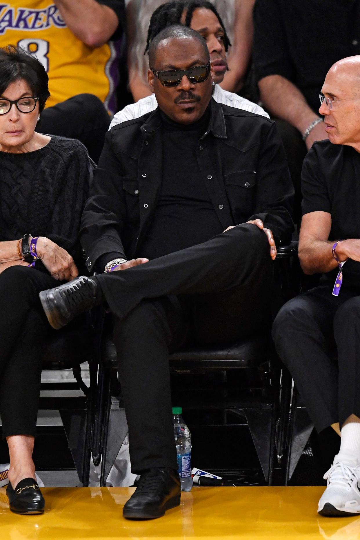 Eddie Murphy attends game three of the Western Conference Finals in May between the Los Angeles Lakers and the Denver Nuggets.