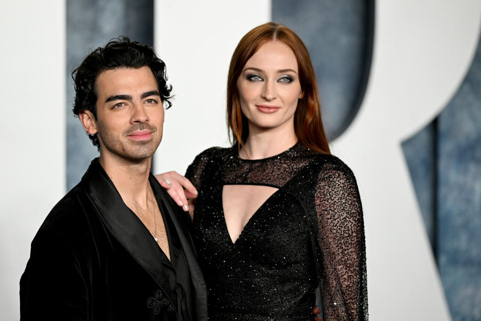 Joe Jonas and Sophie Turner attend the Vanity Fair Oscar Party at the Wallis Annenberg Center for the Performing Arts on March 12, 2023, in Beverly Hills, California. / Credit: Getty Images