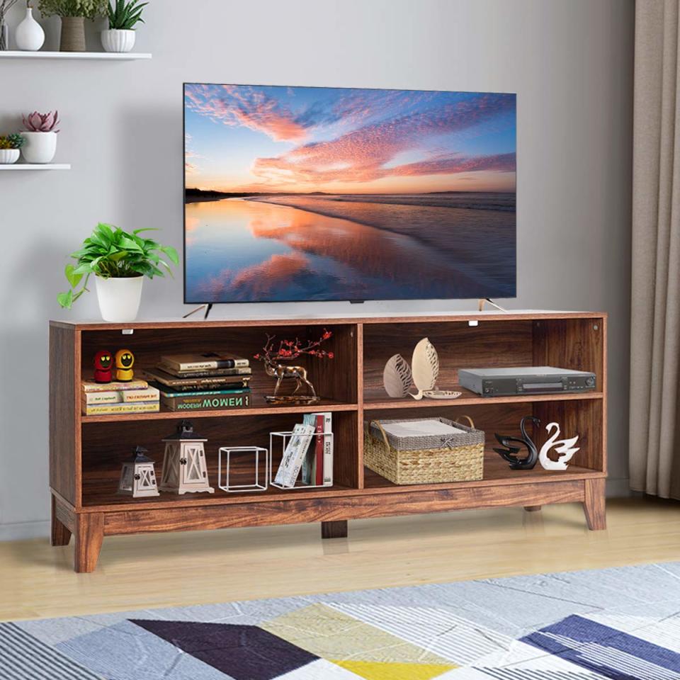 Tangkula Farmhouse TV Stand