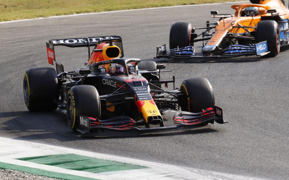 Max Versteppen during the sprint race at Monza this afternoon - SHUTTERSTOCK