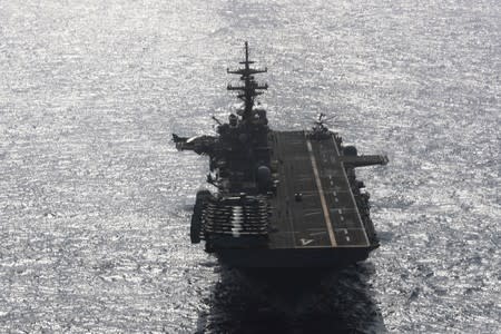 USS Boxer (LHD-4) ship sails in the Arabian Sea off Oman