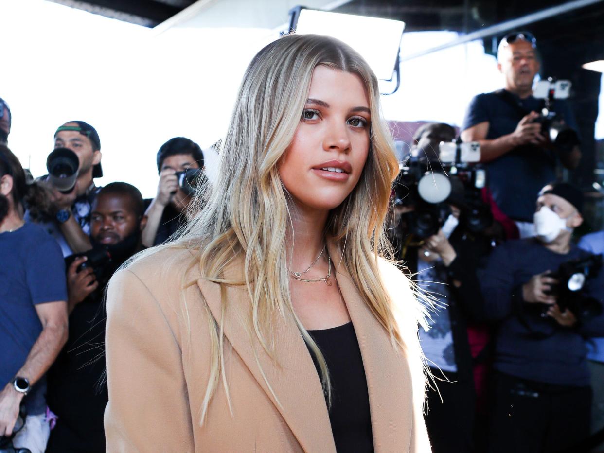 Sofia Richie at the Michael Kors fashion show at Highline Stages on September 14, 2022 in New York City.