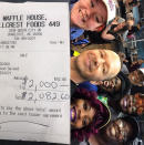 <p>While on the road with New Kids on the Block, the singer left his servers at a chain restaurant a $2,000 tip on an $82 check. “My mom waited tables, and my dad tended bars — for years!,” he wrote. “So, when I walk into a #WaffleHouse, and the staff treats me like a king, you better believe I treat them like queens! Thanks to the team at @wafflehouseofficial Charlotte, NC!” (Photo: <a rel="nofollow noopener" href="https://www.instagram.com/p/BWeXT74Hk6N/?taken-by=donniewahlberg&hl=en" target="_blank" data-ylk="slk:Donnie Wahlberg via Instagram;elm:context_link;itc:0;sec:content-canvas" class="link ">Donnie Wahlberg via Instagram</a>) </p>