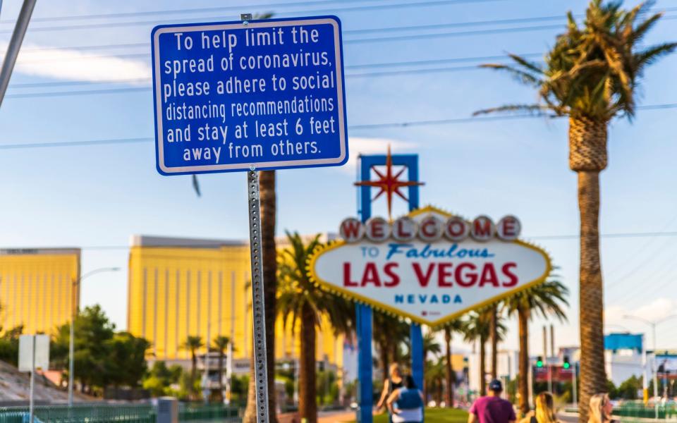 las vegas sign covid restrictions - Getty