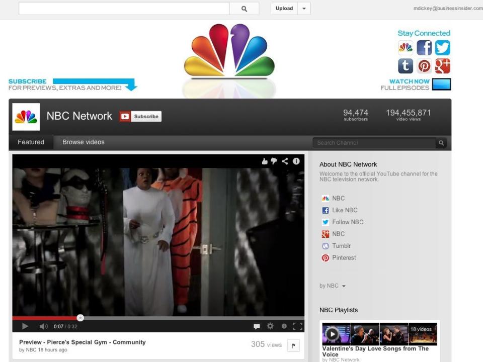 nbc on youtube