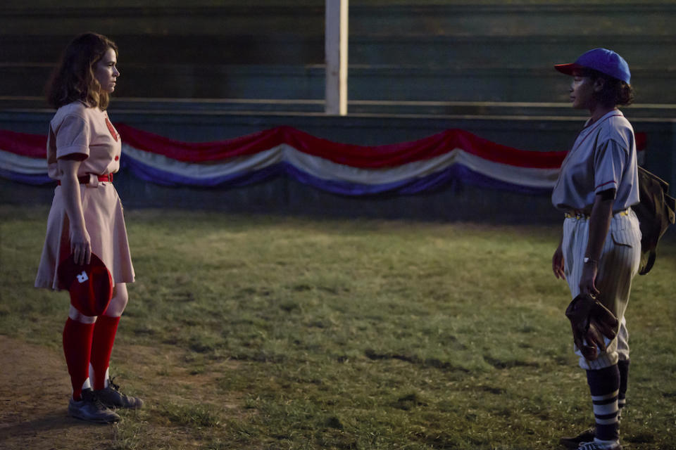 Abbi Jacobson and Chante Adams in “A League of Their Own” - Credit: Courtesy of Prime Video