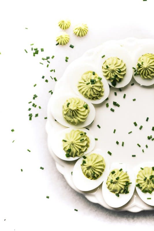 <p>The View From Great Island</p><p>Guacamole deviled eggs are a fresh take on everybody’s favorite comforting appetizer, it’s amazing how a little tweak like adding smashed avocado, garlic salt and lemon really takes them over the top.</p><p><strong>Get the recipe: <a href="https://theviewfromgreatisland.com/guacamole-deviled-eggs-recipe/" rel="nofollow noopener" target="_blank" data-ylk="slk:Guacamole Deviled Eggs;elm:context_link;itc:0;sec:content-canvas" class="link ">Guacamole Deviled Eggs</a></strong></p>