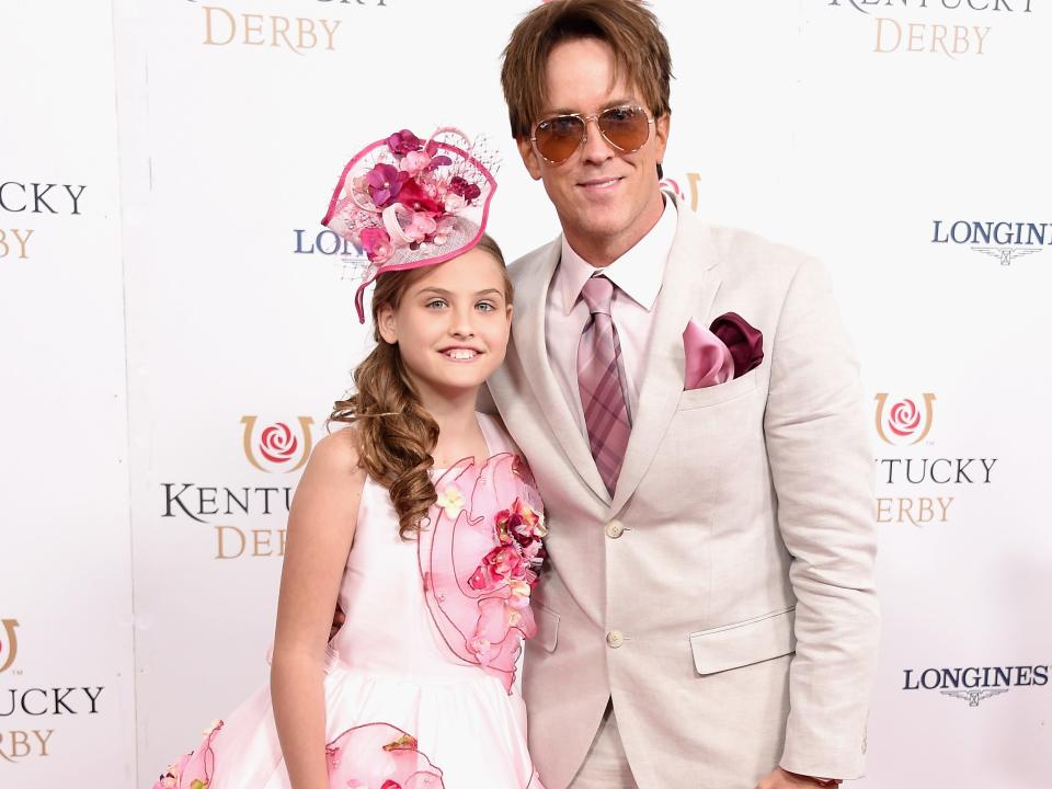 Dannielynn and Birkhead at the Derby in 2017.