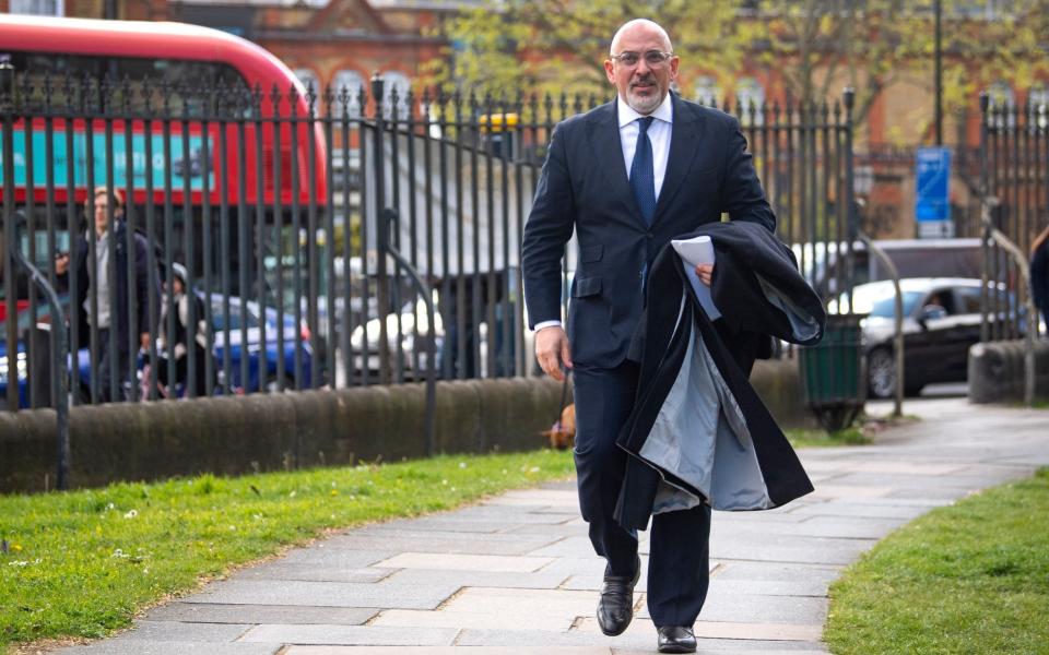 Nadhim Zahawi, the vaccines minister, pictured on the campaign trail yesterday - Victoria Jones/PA Wire