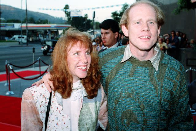 <p>AP Photo/Bob Galbraith</p> Ron Howard and Cheryl Howard in 1989