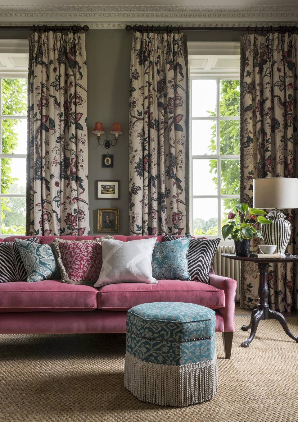 Choose full length curtains for a traditional look