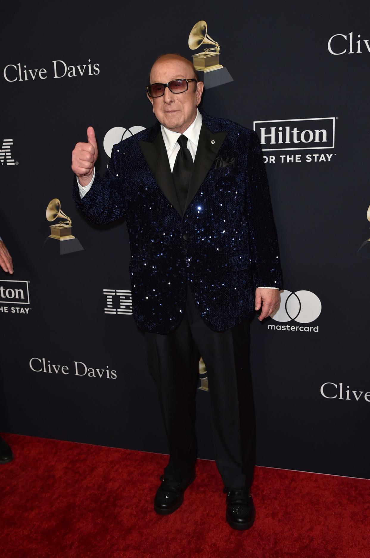 Clive Davis arrives at the Pre-Grammy Gala on Saturday, Feb. 3, 2024, at the Beverly Hilton Hotel in Beverly Hills, California.