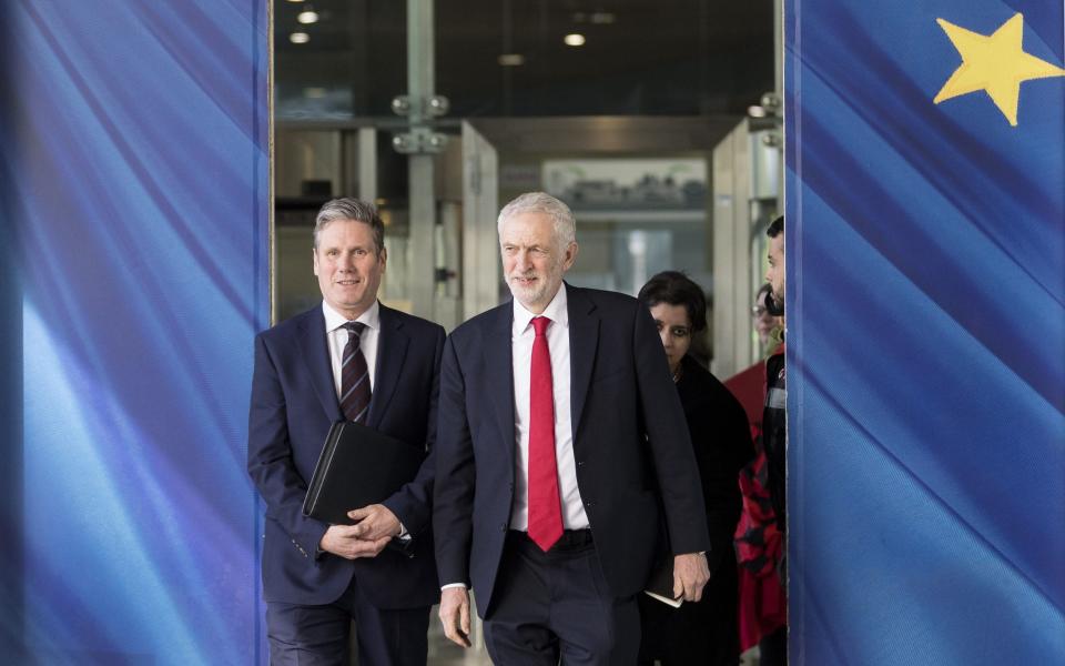 Keir Starmer - credited with making Jeremy Corbyn more Remain-friendly - has praised the leader's 'radicalism' - Getty