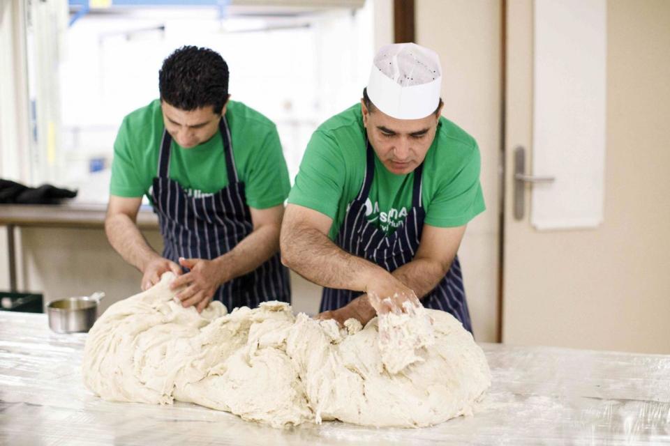 Record: The team made the samosa to highlight a period when Muslims are encouraged to give generously (Tolga Akmen)