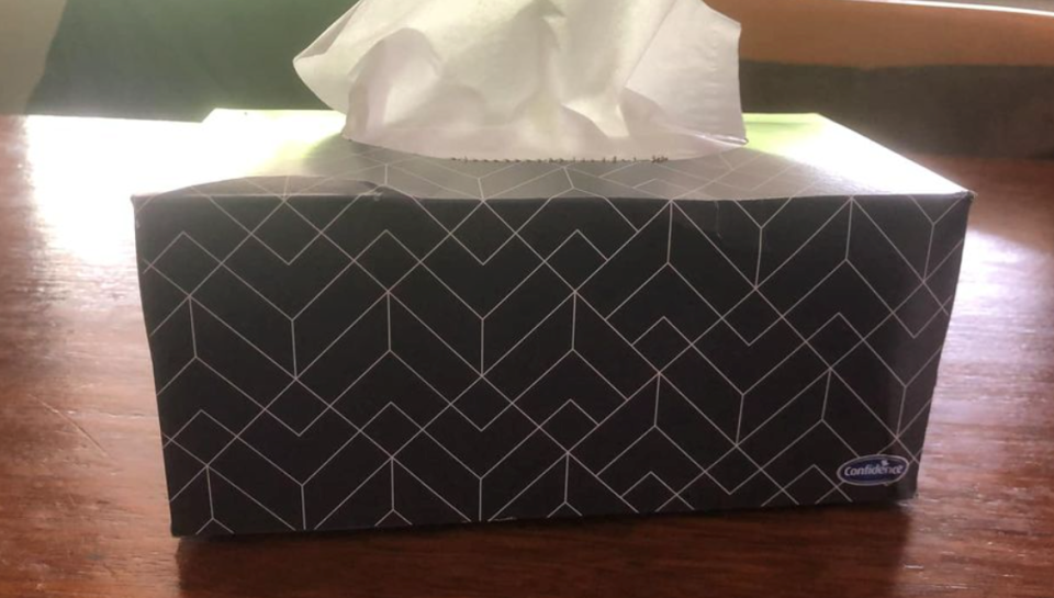 Confidence brand box of tissues. Source: Facebook
